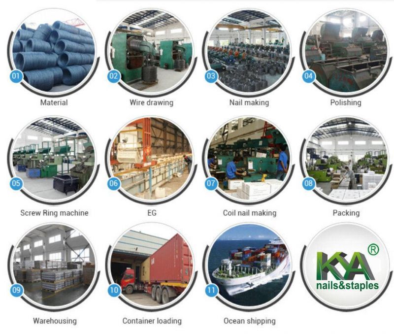 15 Deg Wire Pallet Coil Nails for Construction, Decoration, Packaging