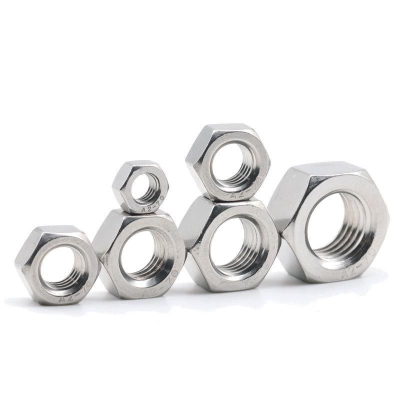 DIN934 Hexagon Bolt Carbon Steel Stainless Steel SS304 316 Hex Nuts