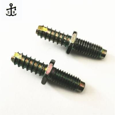 Yellow Color Steel Special Furniture Fixing Double Thread Wood Screw Made in China