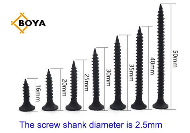 Black Phosphated Fine and Coarse Thread pH Drive Drywall Screw/Chipboard Screw