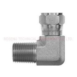 Ss-6501 Nptf Male Pipe Fitting X 37 Degree Jic Female Swivel 90 Elbow Stainless Steel Connection