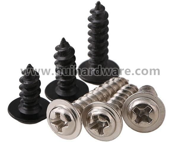 Nickel Plated Pan Head Self Tapping Screws with Washer