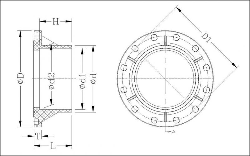 Factory Outlet Water Hose PVC Pipe Fittings-Pn10 Standard Plastic Pipe Fitting Tee Ts Flange for Water Supply