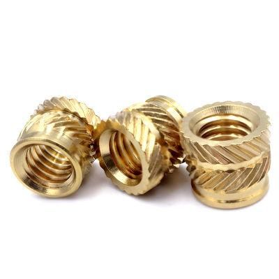 Inch 1/4-20 ID 1/4&quot;-20 0.177in 0.236 in 0.315in Threaded Brass Knurled Nuts Copper Injection Nut Fasteners Through Hole CNC