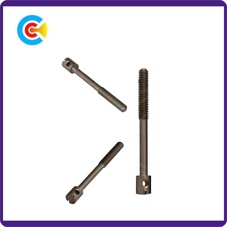 GB/DIN/JIS/ANSI Carbon-Steel/Stainless-Steel Slotted Shrink Rod Seal Screw for Building Railway