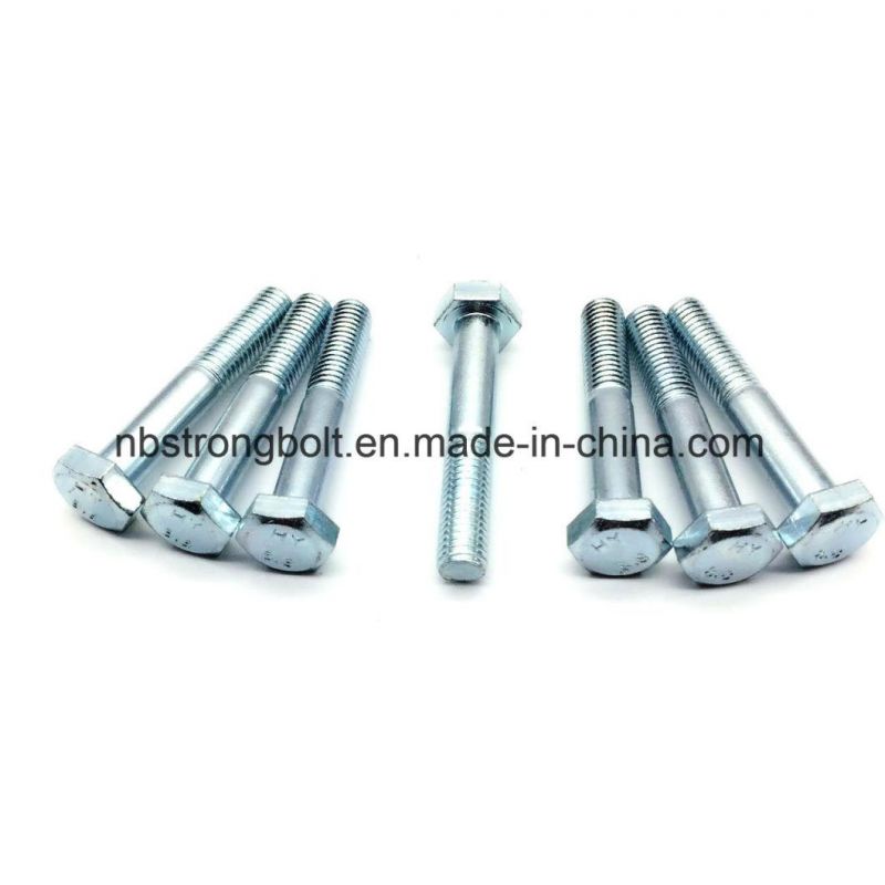 DIN931 Hex Cap Screw Gr. 10.9 with Zinc More Than 10 Years Produce Expricence Factory