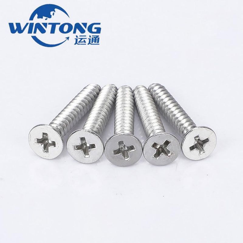 Cross Recessed Flat Head Tapping Screw Round Head