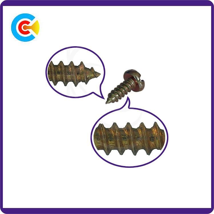 DIN/ANSI/BS/JIS Carbon-Steel/Stainless-Steel Round Cross-Stem Furniture Cabinets Fixed Cross Tapping Screws