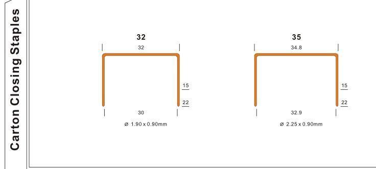 Manufacture A58 &A34 Copper Staples for Closing Cartons