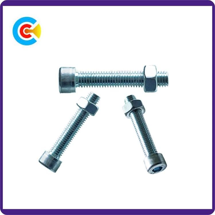 DIN/ANSI/BS/JIS Carbon-Steel/Stainless-Steel Hexagonal Cylindrical-Head Double Beam Rod Nut Industrial/Fasteners Screw