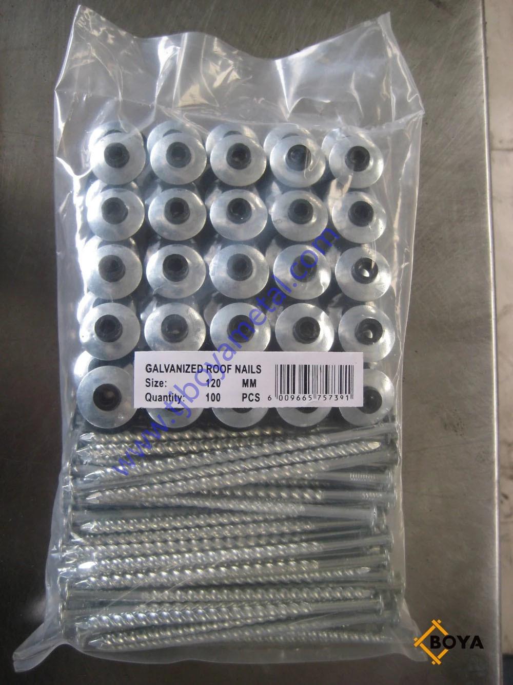 Galvanized Assembled Roofing Screw Nails with Washer