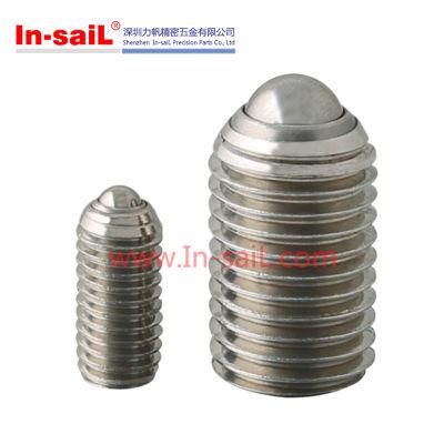 Stainless Steel Door Slotted Spring Plunger out Threaded