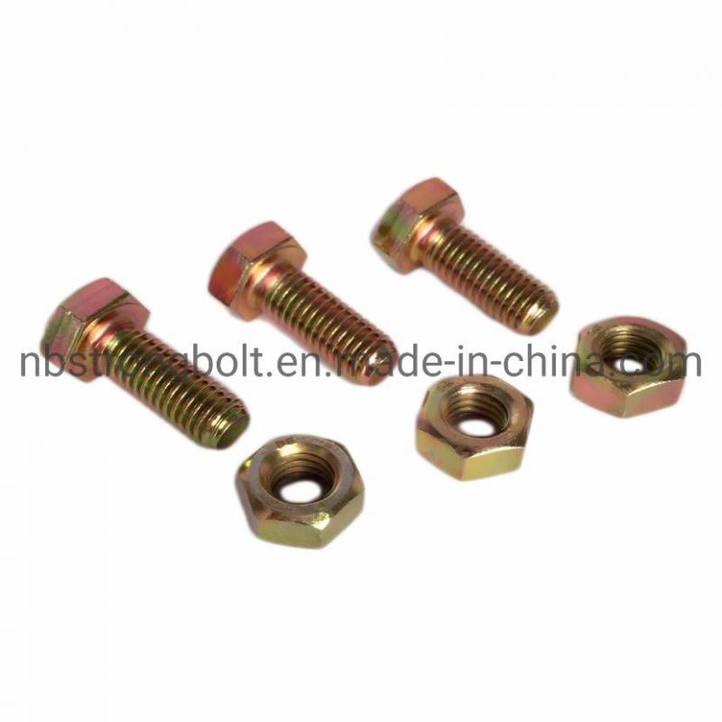 DIN934 Hex Nut Class 8 with Yellow Zinc Plated