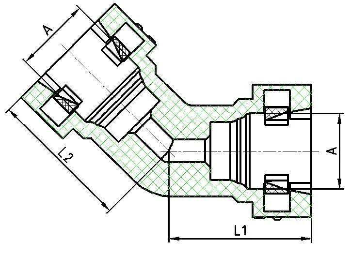 Raufoss Automotive 45° Type Building Blocks Quick Connector Fittings
