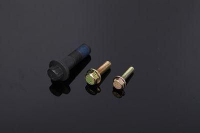 Hex Flange Bolts China Factory Grade 10.9 Carbon Steel Black Yellow Hex Flange Bolts