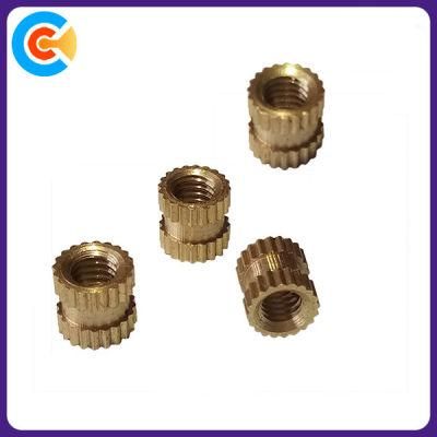 Professional Processing Brass Knurled Straight Insert Nuts for Moulding Plastic