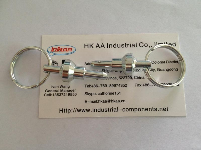 Stainless Steel /Steel Zinc Plated Locking Detent Pins with Key Ring