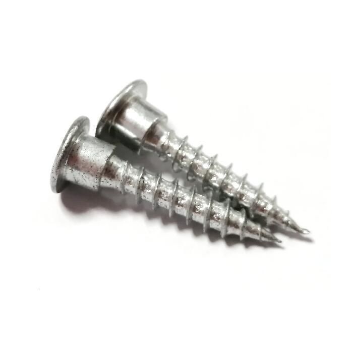 White Zinc Plated Flat Head Pozi Drive Shoulder Self Tapping Screws