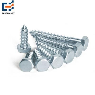 Carbon Steel Screw Hex Self Tapping Screw White Zinc Plated M10 Screw