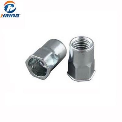 Zinc Plated Flat Head Inner-Hex Body Rivet Nut