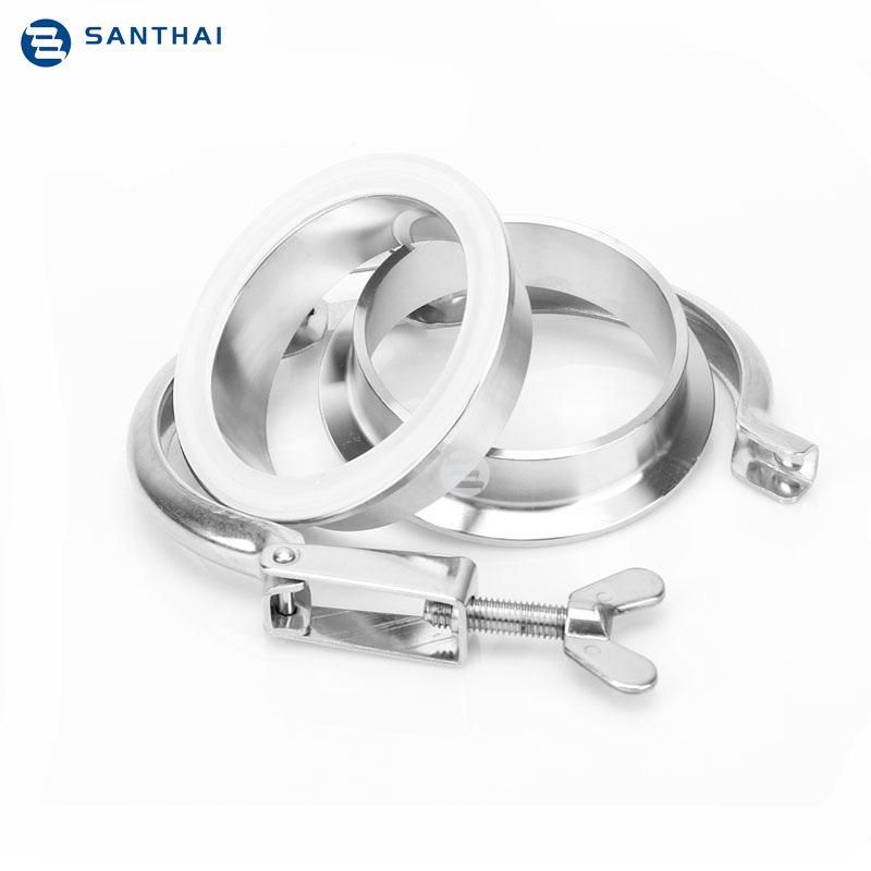 Sanitary Stainless Steel Silicon Gasket Tri Clamp Complete Ferrule Set