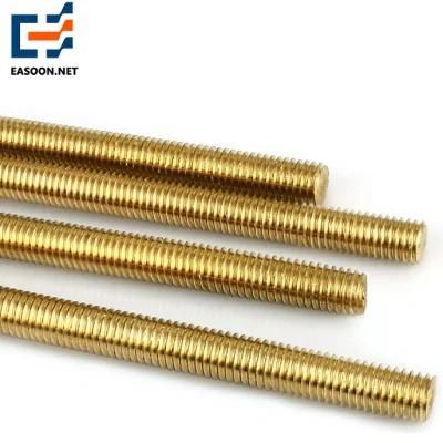 Brass Fastener M12 Brass Threaded Rod Full Thread Bolt and Nut