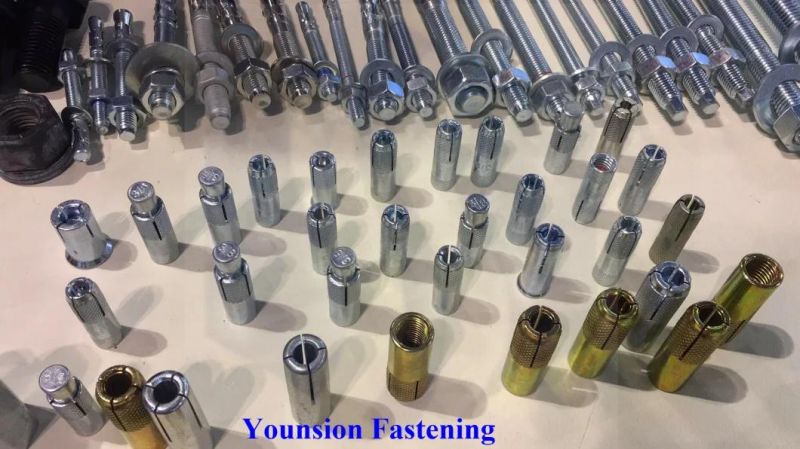Flat Head Drop-in Anchor Without Knurling in Yellow Zp