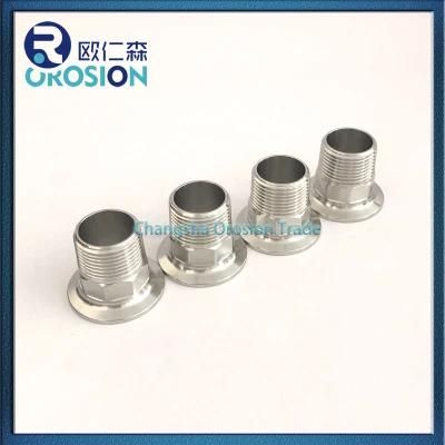 Sanitary Stainless Steel Pipe Fitting Tri-Clamp Male Thread Ferrule