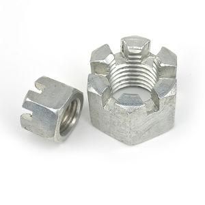 Zinc Yellow Zinc Black Carbon Steel Hex Slotted Castle Nut DIN935 DIN937