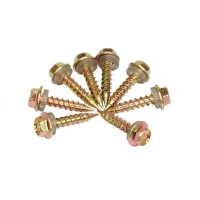 Wholesale Stainless Steel Hexagonal Hex Head Lag Wood Color Zinc Flange Head Self Tapping Screws Self-Drilling Screws