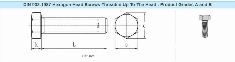 High Quality Hex Head Bolt DIN933