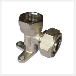 Wall Mounted Brass Pex Pipe Fitting with Nickel Plated
