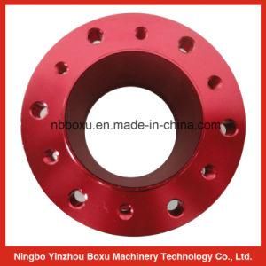 Red Anodized Aluminum Flange