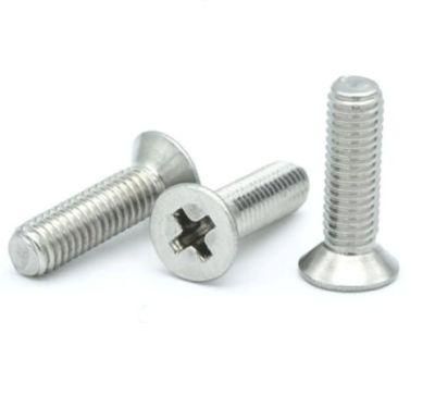Ss 304 M1.2 M1.4 M1.6 M2 M2.5 M3 M4 M5 M6 M8 Screw Stainless Steel Csk Flat Head Machine Screw