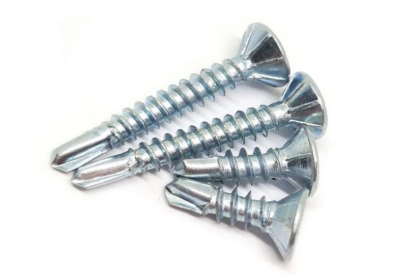 DIN7504p Carbon Steel Countersunk Head with Ribs Self-Drilling Window Screws