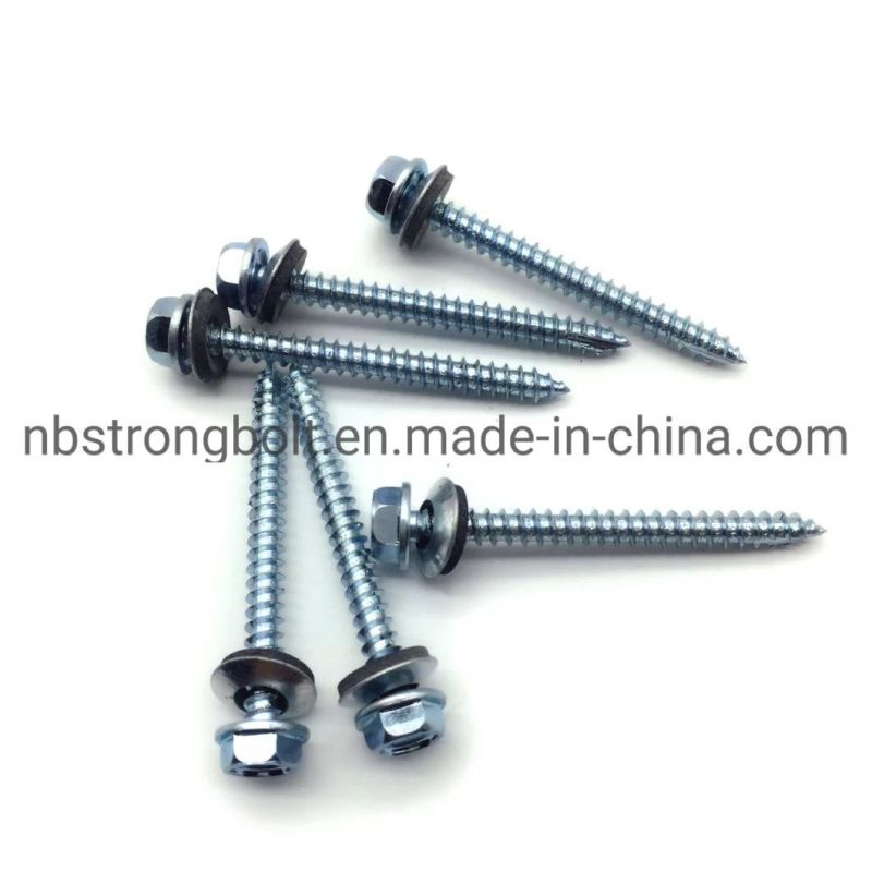 Hex Head Screw with Cut Point Assembled with Bonded Washer