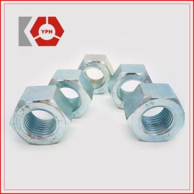 ASTM A194 High Tensile Carbon Steel Nut Blue White Zinc Coating Hex Nut