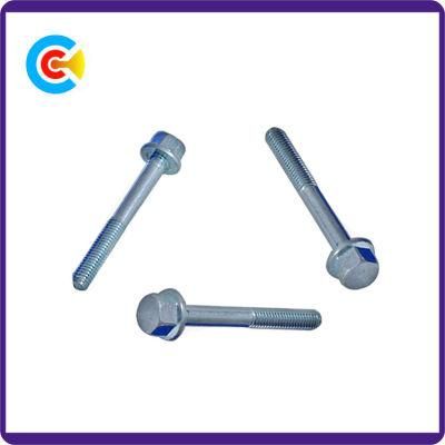 DIN/ANSI/BS/JIS Carbon-Steel/Stainless-Steel Hexagonal Head Flange Rod Lengthened Furniture Plated Screws