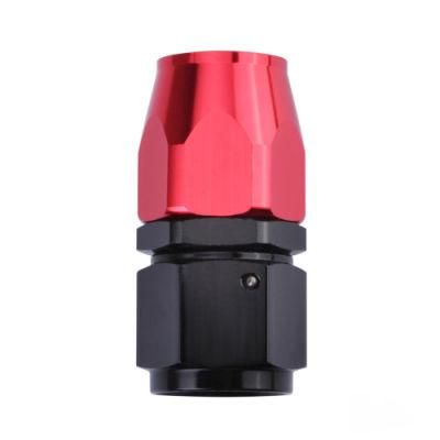 Straight Aluminum Alloy An8 Swivel Hose End Red Blue Hose Fittings