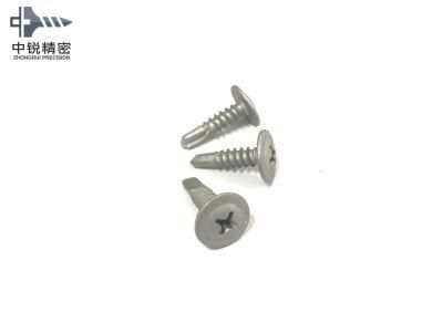 Size 4.2X16mm Modified Phillips Button Head White and Blue Zinc Plated Self Drilling Screws
