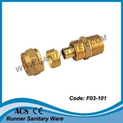 Brass Compression Fitting for Pex Pipe (F03-101)
