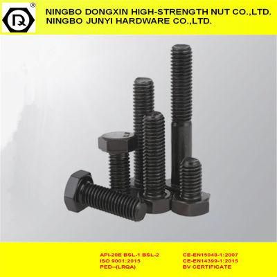 Black 12.9 DIN933 Full Thread Hex Bolts