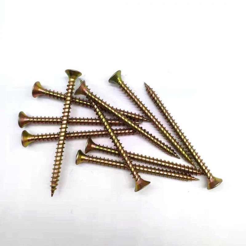 Angola Zambia Colombia Market/Big Discount Yellow Zinc Chipboard Wood Screws
