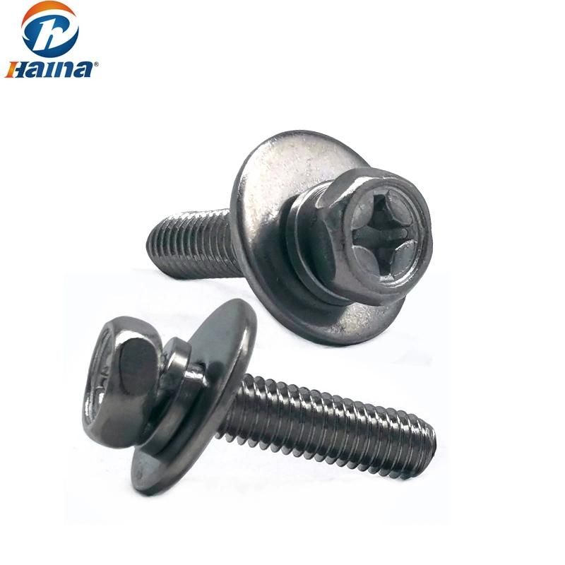Stainless Steel Phillips Pan Head Combination Screws Sems Screw