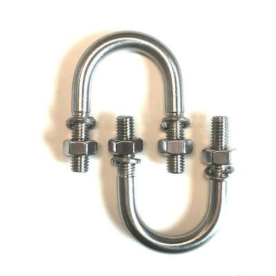 China Hot DIP Galvanized U Bolt Sizes Auto Part Trailer U-Bolt Nut Pipe Clamp High Strength 316 Stainless Steel Square U Bolt