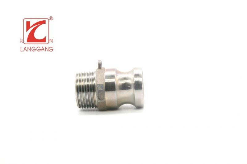 Qucik Coupling SS304/SS316 Stainless Steel Inox Casted BSPT Male Thread Type-F Adaptor Camlock