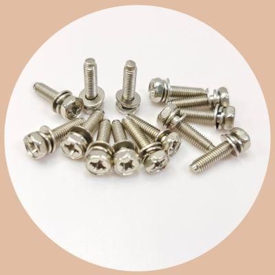 ISO7380 304 Stainless Steel Torx Pan Head Screws with Flat Washers Assemblies