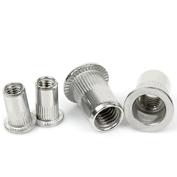 Stainless Steel Flat Head Knurled Rivet Nut