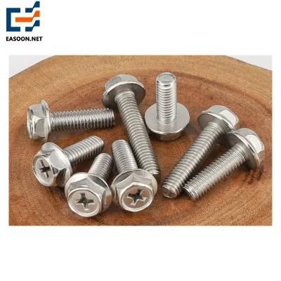 Customized Stud Flange 304 Hanger Flange Bolts for Building DIN6921hex Flange Head Bolt Stainless Steel Trimmed Hex Flange Bolt with Serration