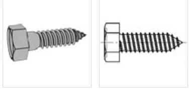 Carbon Steel Zinc Plated Hexagon Tapping Screws DIN7976
